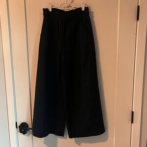Banana Republic Black Linen Wide-Leg Pants